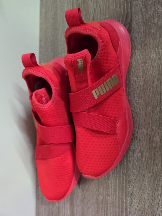 Puma Other - Puma Kids Red Slip-On Velcro Athletic Sneakers